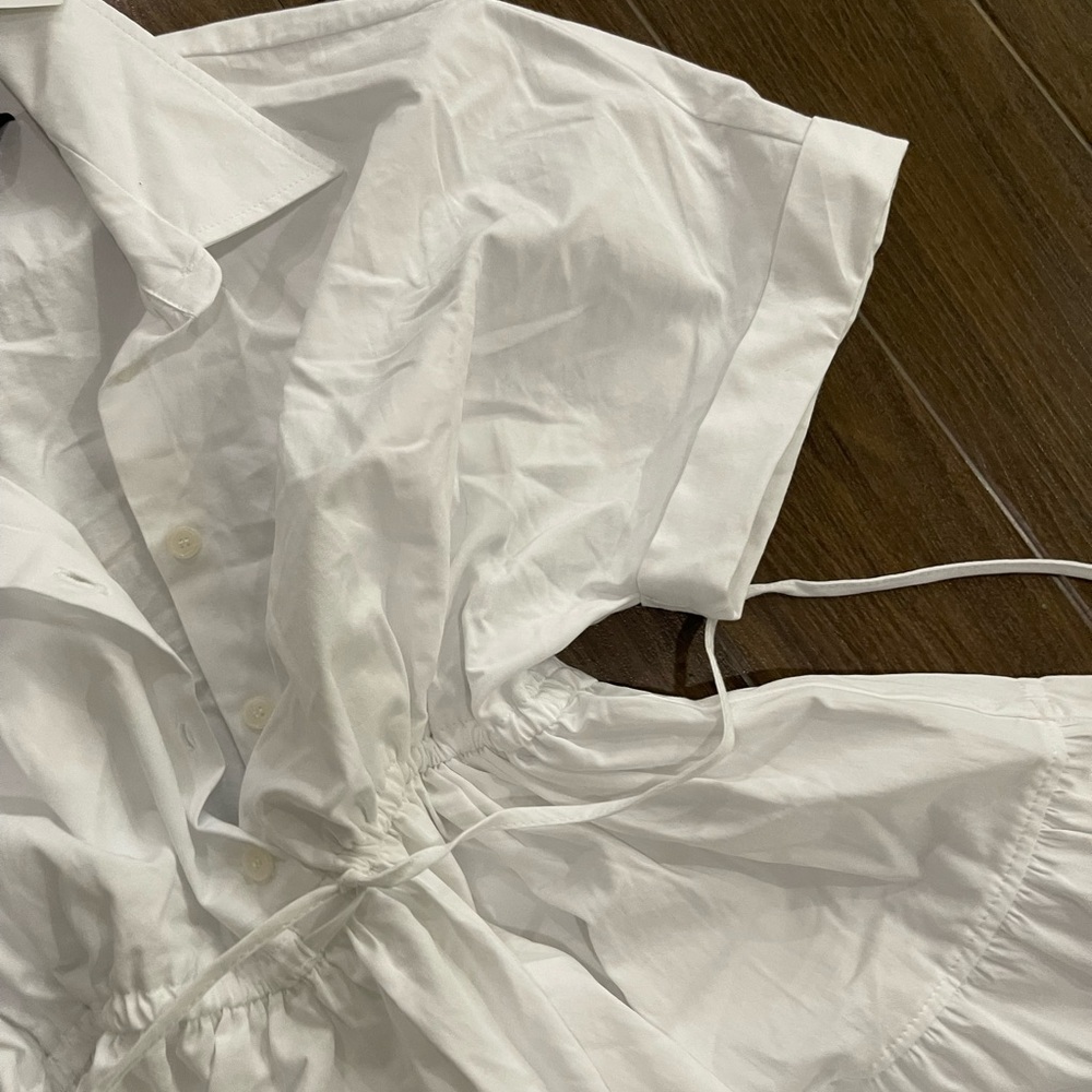 Zara white  string mini dress - Picture 7 of 7
